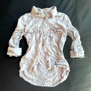 pastel pink Harper Small long sleeved button up with collar